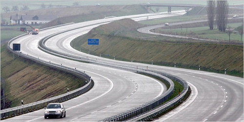 Curvy section of Autobahn