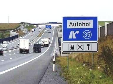 Autohof announcement sign
