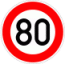 80 km/h sign